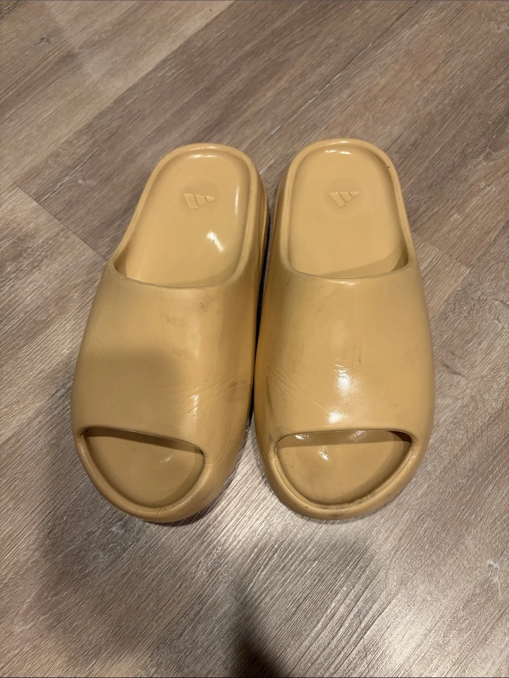 adidas Men’s Slide Sandals in Light Tan